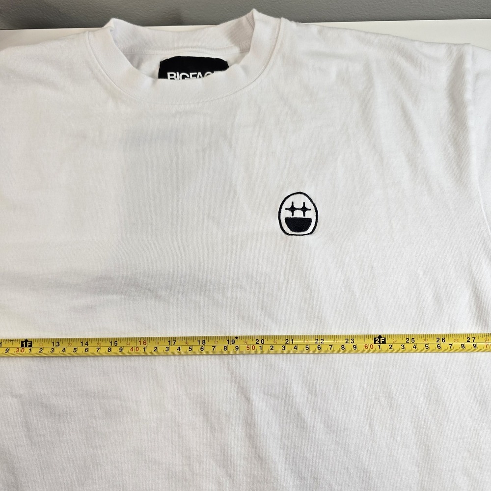 BIGFACE Coffee Oversized Heavyweight T-Shirt White XL 365 GSM Combed Cotton USA - Picture 10 of 12